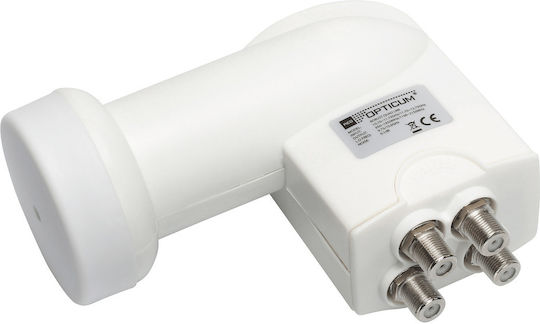 Opticum Robust LNB Quad (4 Εξόδων) με Χαμηλό Όριο Θορύβου 0.1dB