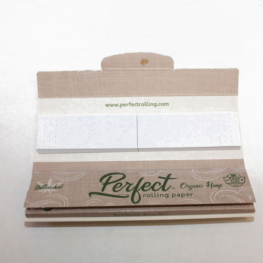 Perfect Organic Hemp Zigarettenpapier King Size mit Kegelspitzen 33 Blätter 1Stück