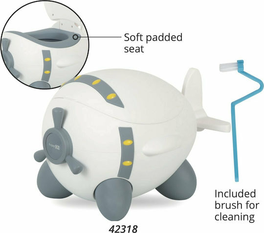 FreeOn Γιο Γιο Λεκάνη Plane με Καπάκι Λευκό έως 30kg