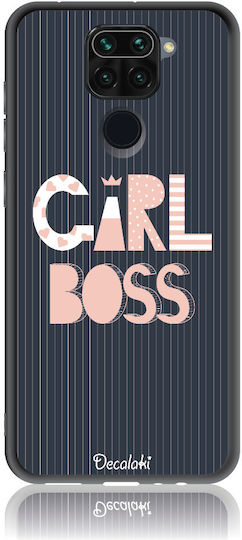 Girl Boss Back Cover Silicone Blue (Redmi Note 9)