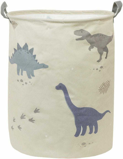 A Little Lovely Company Children's Laundry Basket made of Fabric Dinosaurs Beige 40x50x40cm 1pcs