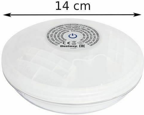 Bestway Schwimmender LED Pool-Scheinwerfer mit Mehrfarbigem (RGB) Licht 58419
