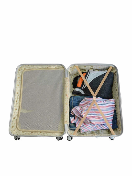 A2S Valiză De Călătorie Medie Cu Buline Tough Fuchsia Cu 4 Roți Înălțime 65 Cm
