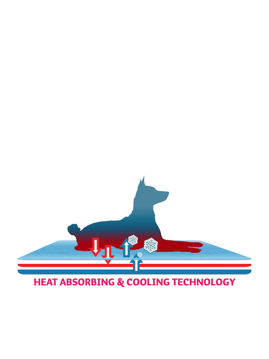 All For Paws Chill Out Cool Dog Mattress Dog Rectangle Cooling Blue 50x40cm