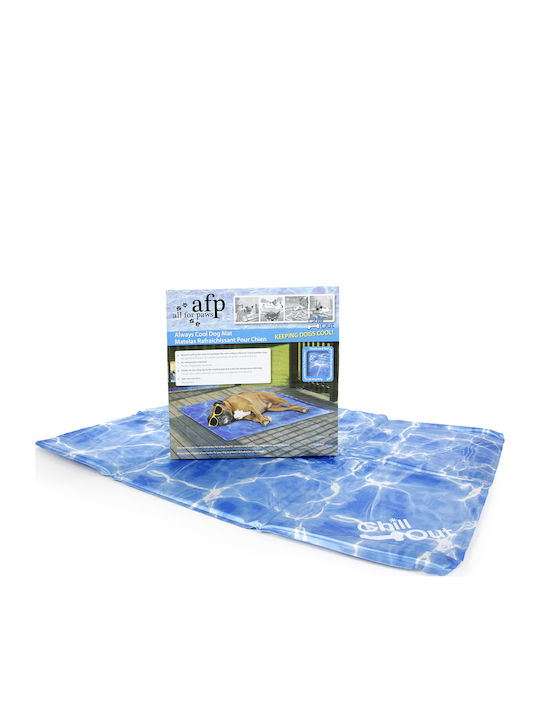 All For Paws Chill Out Cool Dog Mattress Dog Rectangle Cooling Blue 50x40cm