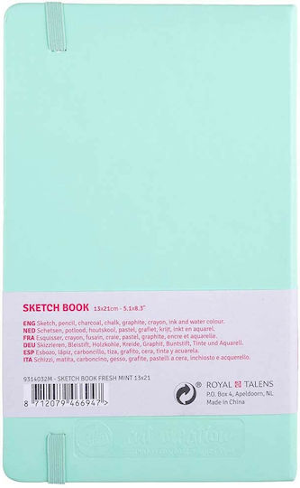 Royal Talens Μπλοκ Σχεδίου Sketchbook Art Creation Sketch Book Fresh Mint 13x21cm 80 Φύλλα