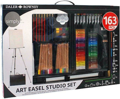 Daler Rowney Set de colorat în cazul în care cu chevalet 72x49cm 163buc 196500755