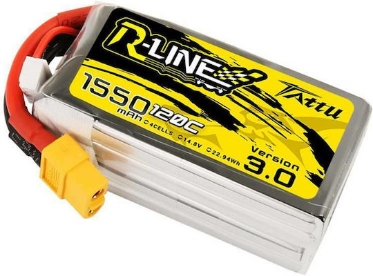 Tattu R-Line V3 Μπαταρία Li-Po 14.8V 1550mAh 120C 4S XT60 για Drone