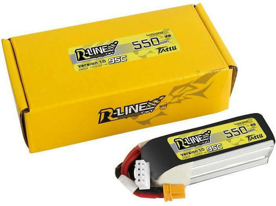 Tattu R-Line Μπαταρία Li-Po 11.1V 550mAh 95C 3S XT30 για Τηλεκατευθυνόμενο