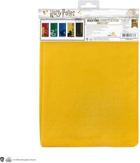 Cinereplicas Hufflepuff Kids Beach Towel Yellow Harry Potter 140x70cm