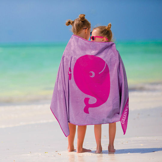 Greenwich Polo Club Kids Beach Towel Pink 140x70cm