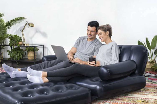 Bestway Inflatable Sofa for 2 People Black