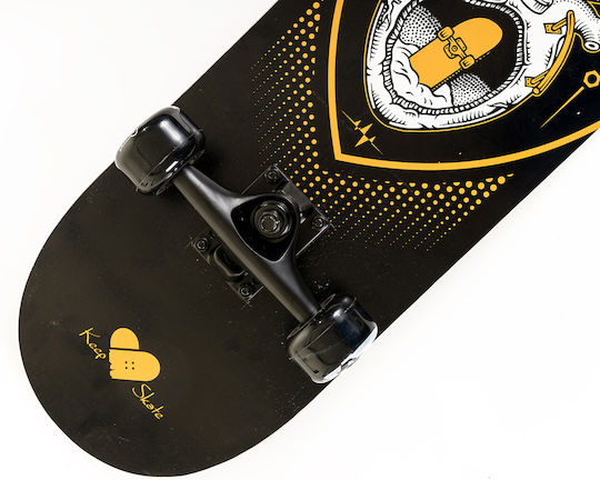 Fish Skateboards Black heart Fish 8" Complete Shortboard Μαύρο