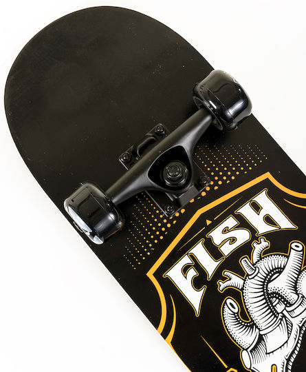 Fish Skateboards Black heart Fish 8" Complete Shortboard Μαύρο