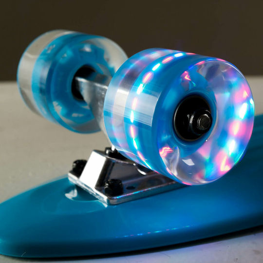 Fish Skateboards Mini Cruiser 6" Complet Placa Penny Negru cu roți LED