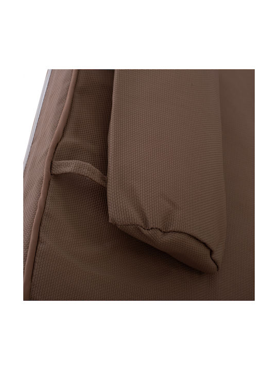 HomeMarkt Sunbed Cushion with Backrest Sifnos Brown 194x70cm