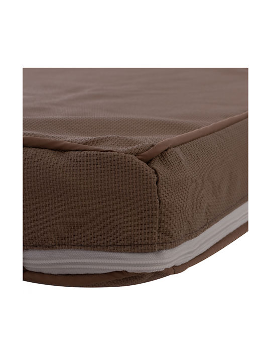 HomeMarkt Sunbed Cushion with Backrest Sifnos Brown 194x70cm