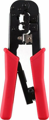 Ethernet Internet Cable Crimping Plier RJ12, RJ11, RJ45, RJ10 with Cable Cutter & Ratchet Mechanism (Length 290mm)