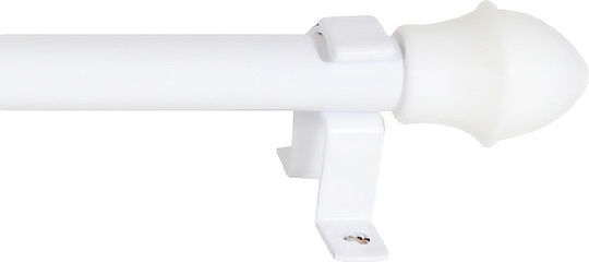 Import Hellas Extendable Metallic Curtain Pole Briz-Briz Single Ø12mm 85-135cm White Import Hellas Extendable Metallic Curtain Pole Briz-Briz Single Ø12mm 85-135cm White