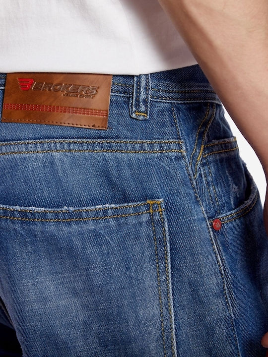 Men's Jeans Pants with Loose Fit Blue