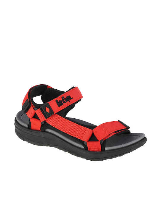 Lee Cooper Damen Flache Sandalen Sportlich in Rot Farbe