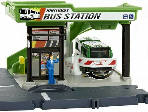 Mattel Matchbox Action Drivers Bus Station Garage for 3+ Years