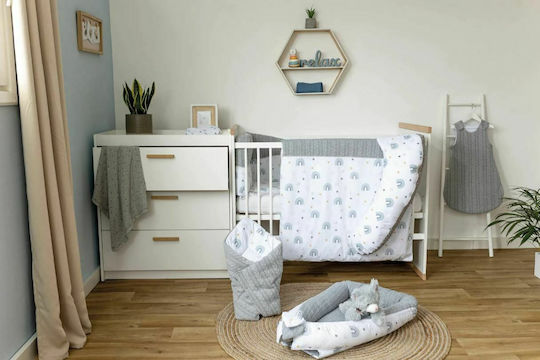 Bubaba Set Pentru Patut Rainbow Gri 6buc piese