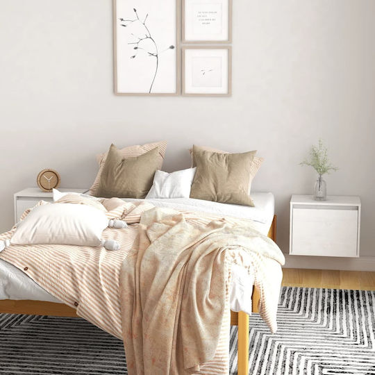 Hängeschrank fürs Wohnzimmer aus Massivholz Weiß 45x30x35 cm
