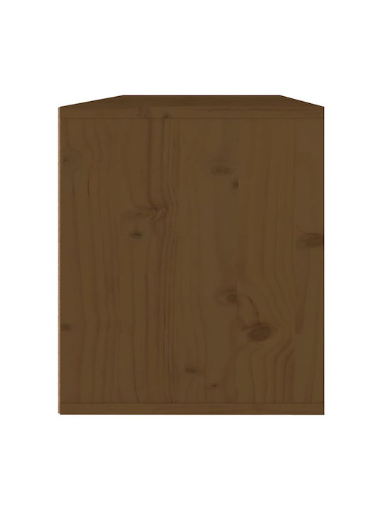 Wand-Kabinette Braun Meliert Mit LED 2 Stück 45x30x35cm