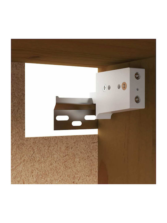 Wand-Kabinette Braun Meliert Mit LED 2 Stück 45x30x35cm