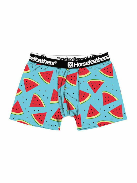 Sidney Melon Men's Boxer Turquoise with Patterns