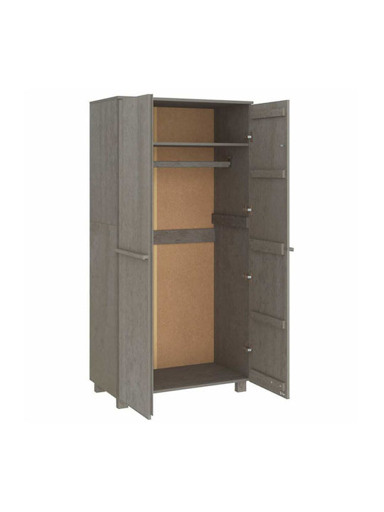 Ușă dublă Dulap de Haine Light Grey 89x50x180cm