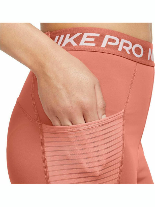 Dri-Fit Instruire Colanți-Shorts Push Up Portocalii