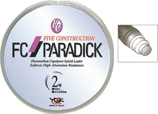 YGK FC Paradick Πετονιά Ψαρέματος Fluorocarbon Διάφανη 50m / 0.235mm