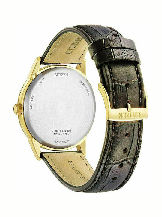 Citizen Ρολόι Eco - Drive με Δερμάτινο Λουράκι