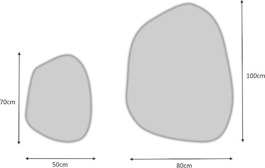 Megapap Denza Oglindă de Perete cu Alb Ramă din Lemn 80x100cm 2buc