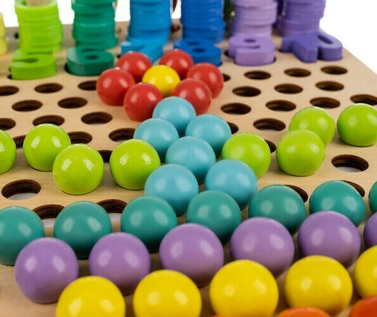 Kruzzel Beads Educational Game Letters & Numbers made of Wood for 4+ years old Years Old