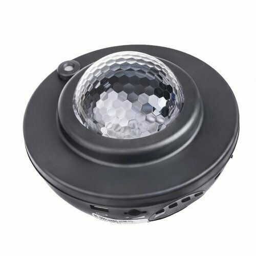 LED Drehend Kinderprojektorlampe Star mit Sternenprojektion Schwarz 17x17x13εκ.