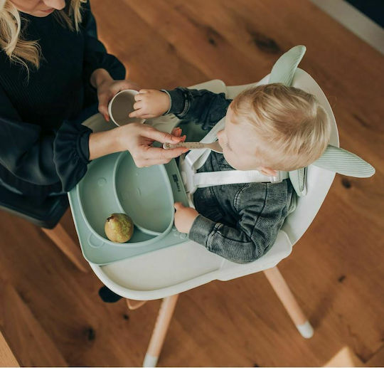FreeOn Baby Food Plate Teddy Bear Silicone Gray