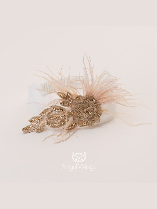 Angel Wings Alkistis Εκρού Βαπτιστικό Σετ Ρούχων με Φόρεμα & Αξεσουάρ Μαλλιών από Δαντέλα 2τμχ