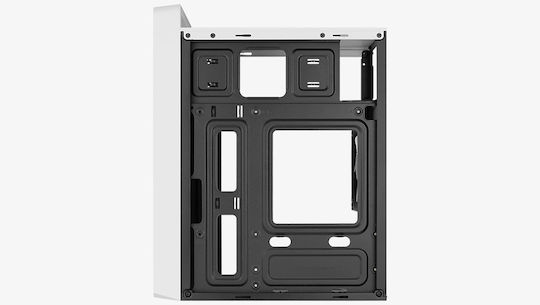 Aerocool CS-109 Gaming Mini Tower Κουτί Υπολογιστή με Πλαϊνό Παράθυρο και RGB Φωτισμό Λευκό
