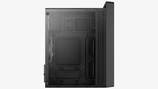 Aerocool CS-109 Gaming Mini Tower Computer Case with Side Window and RGB Lighting Black
