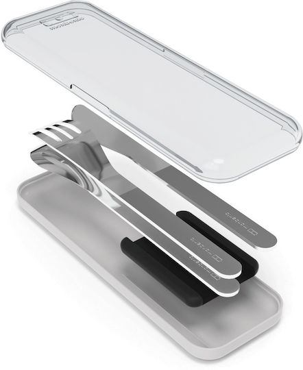 Monbento MB Slim Box Cutlery for Camping Travel Cutlery Black Onyx 3pcs