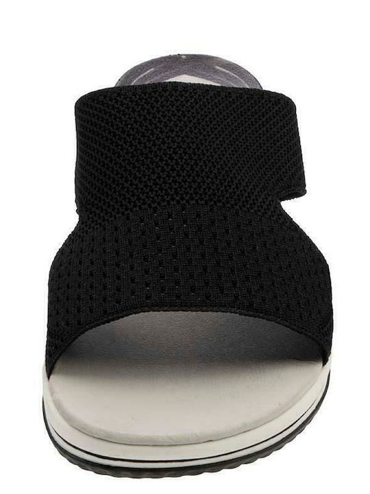 Anatomic Women's Fabric Platform Wedge Sandals Black