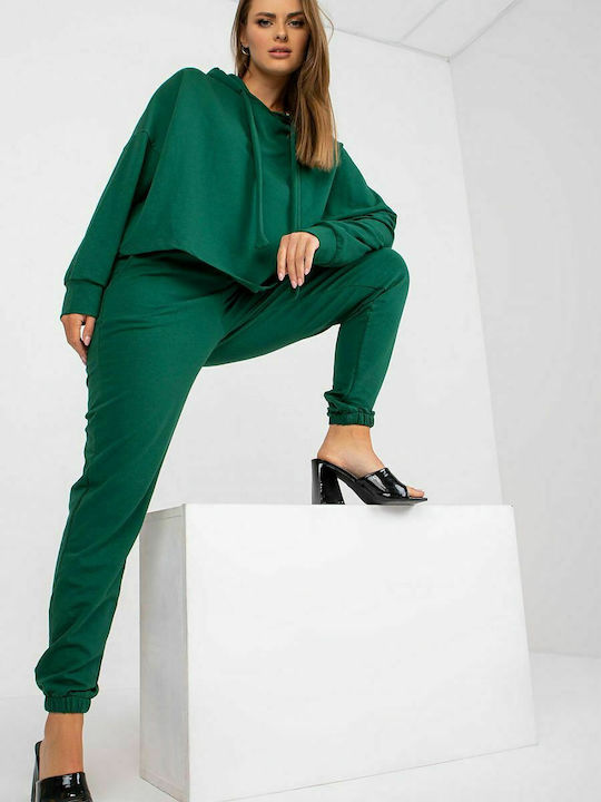 Relevance Damen-Sweatpants-Set Dark Green