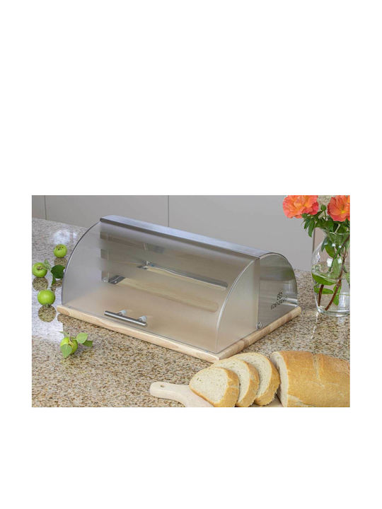 Edenberg Bread Basket with Lid Inox Transparent 40x29x17cm