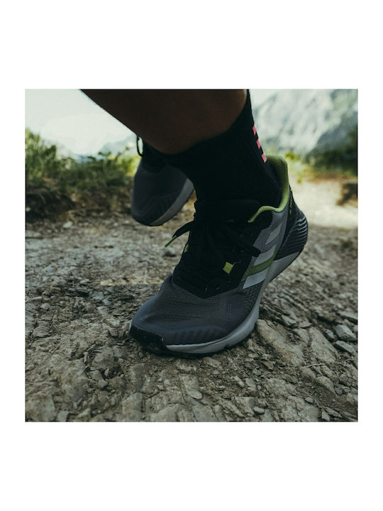 Terrex Soulstride Мъжки Спортни обувки Планинско бягане Сиво Четири / Сиво Две / Pulse Lime