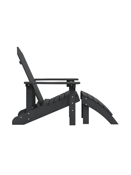 Шезлонг Пластмаса Adirondack Въглени 83x73x92см.