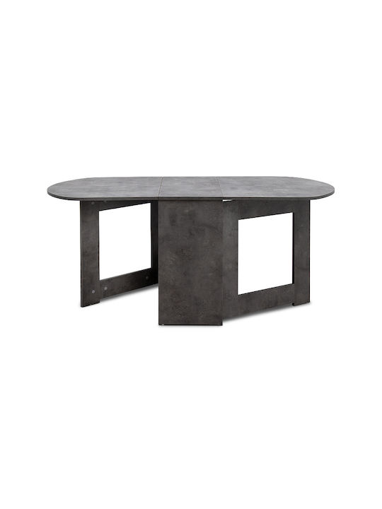 Winslet Table Dining Room Extendable Collapsible Wooden Black 117(+80)x80x76cm