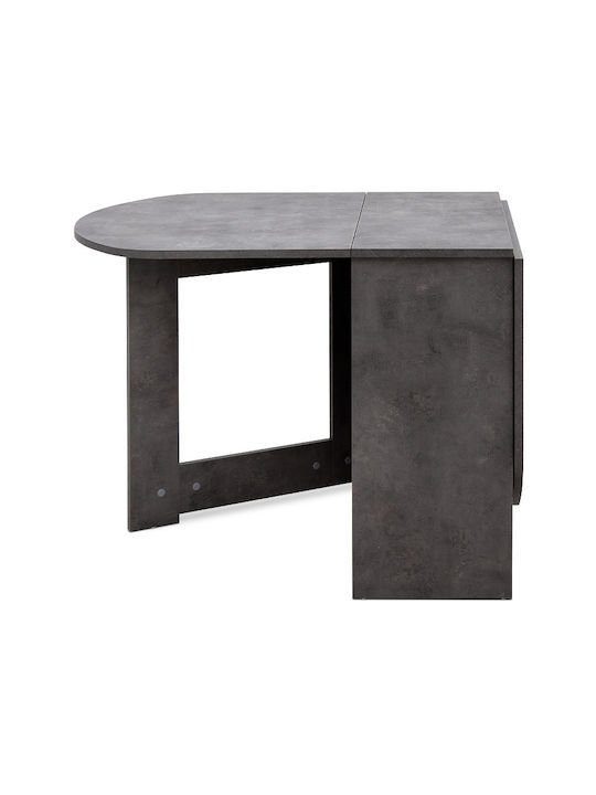 Winslet Table Dining Room Extendable Collapsible Wooden Black 117(+80)x80x76cm